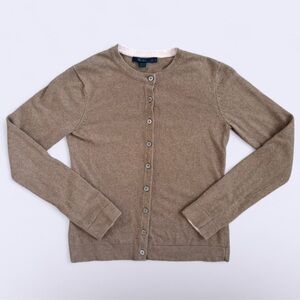 Vintage 90s Boden Camel Cashmere Angora Blend Button Up Cardigan